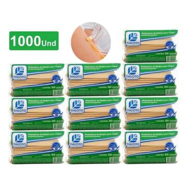 Imagem de 1000 Espátula Depilação Palito Abaixador De Língua Madeira E - Congrat