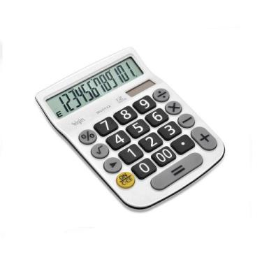 Imagem de Calculadora De Mesa 4132 Branca 12 Dígitos Função Raíz Quadrada Porcen