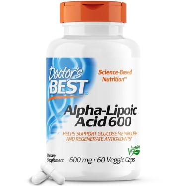 Imagem de Suplemento Doctor's Best Ácido Alfa-Lipóico 600 60 Cápsulas-Unissex