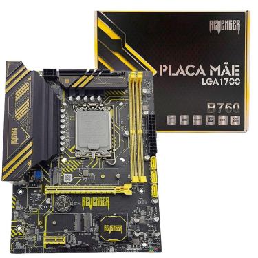 Imagem de Placa Mãe Revenger G-B760, Socket Intel LGA1700, Chipset B760,  DDR4, M.2 NVMe, USB 3.2, HDMI, Display Port - Micro ATX