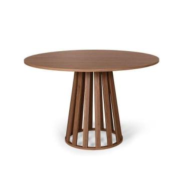 Imagem de Mesa de Jantar Redonda 4 Lugares 90cm em MDF Gabi Noronha - Straub Web