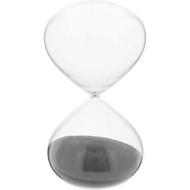 Imagem de AMPULHETA AREIA PRETA VIDRO 28x16x16cm TRANSPARENTE DECORATIVA