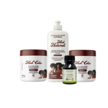 Imagem de KIT Ativador Mel Natural,2UN Mel Cola e Óleo Vegetal Alecrim - TRIHAIR