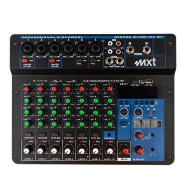Imagem de MESA DE SOM DE 8 CANAIS Mesa DJ Controle de som - MXT