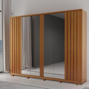 Imagem de Guarda-Roupa Confort Boss Casal 100 MDF 6 Portas Bom Pastor, Naturale