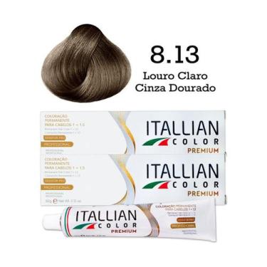 Imagem de 2 Unidades Coloração Itallian Color 8.13 Louro Claro Cinza Dourado - I