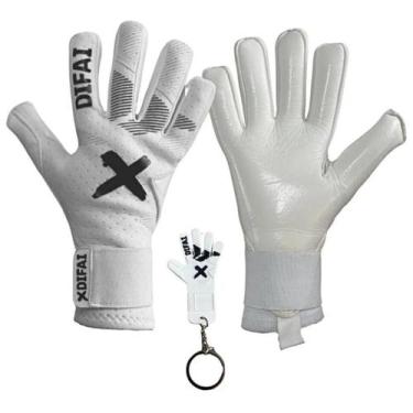 Imagem de Luva de Goleiro Profissional Difai Gold, Branco, 9