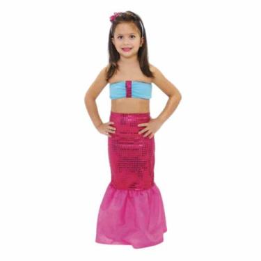Imagem de Fantasia Infantil Sereia Pink - Tam. M(4 a 6 anos) - Anjo Fantasias