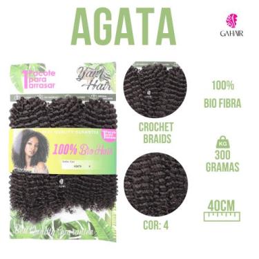 Imagem de Aplique/Cabelo Bio Organico Cacheado Afro 40 Cm - Identico Ao Humano  