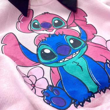 Imagem de Conjunto Infantil Menina Moletom Stitch - Pirulitando, 4, Rosa