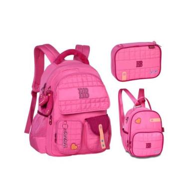 Imagem de Kit Mochila Lancheira e Estojo Rebecca Bonbon Plush Dreams Juvenil RB2