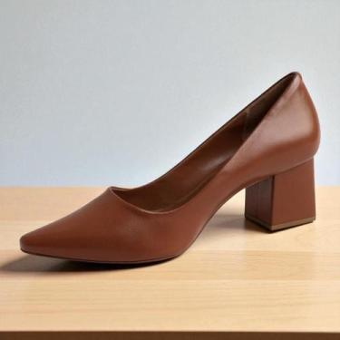Imagem de Sandália Scarpin Feminina Bico Fino Salto Baixo Confortável - SA&MISHO
