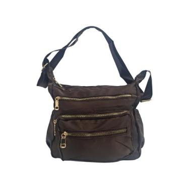 Imagem de Bolsa  feminina transversal diversos bolsos - FLAMINGO, Marrom, M