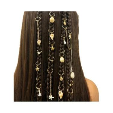 Imagem de Acessórios De Cabelo Vintage Com Elementos Oceânicos 24 Peças: Tranças