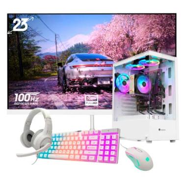 Imagem de PC Gamer Ryzen 5 2400g 32GB SSD 1TB Monitor 23 + Combo Gamer e Gabinet