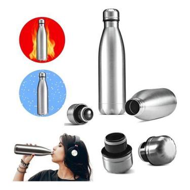 Imagem de Garrafa Squeeze Inox Térmica 1l Academia Frio Quente Água Inox - Home