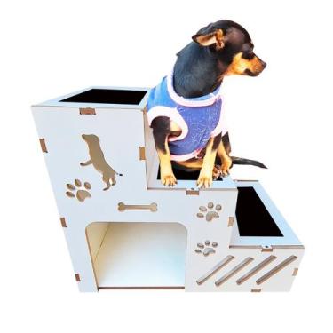 Imagem de Escada Pet Para Cachorro E Gato Com 3 Degraus E Toca Em Mdf - CHOCMAST