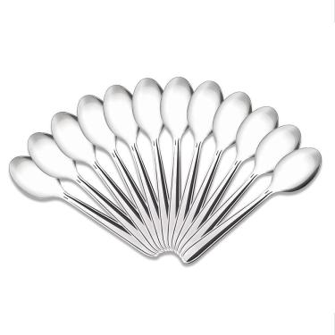 Imagem de Jogo de Colheres de Sobremesa Turim Aço Inox Polido 12 Peças Resistente à Corrosão Inox Brinox