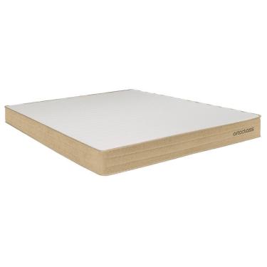 Imagem de Colchão Queen Size Espuma Misto D33 Malha Lacê 158x198x18CM Bege Ortoclass