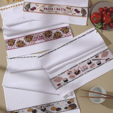 Imagem de Pano de Copa Bella Cozinha Italy 100% Algodão Atoalhado 340G-M2 Alta Absorção 65CM X 45CM Vilela Enxovais