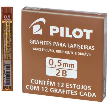 Imagem de Grafite Pilot 0.5mm 2B para Desenho Técnico 12 Tubos com 12 Minas Cada