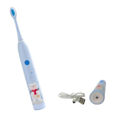 Imagem de Escova Dental Eletrica Infantil Recarregavel 6 Velocidades Gengiva Lingua Limpeza Oral Profunda Higiene Bucal
