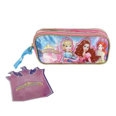 Imagem de Estojo Escolar Princesas Mágicas com 2 Compartimentos - Clio Style