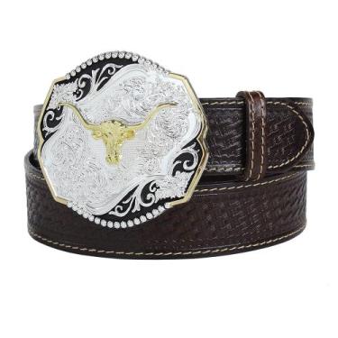 Imagem de Cinto de Couro Cowboy Cow Way Marrom 22432, 95