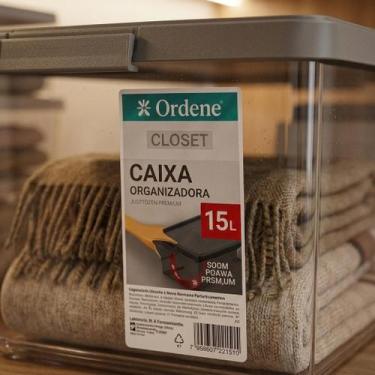 Imagem de Caixa Organizadora Com Trava 15 Litros Rose Ordene