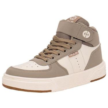 Imagem de Tênis infantil cano alto alpha 4 ollie 460, Taupe, 35