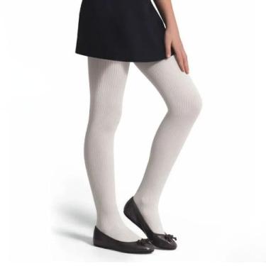 Imagem de Meia Calça Canelada Fio 70 Infantil Selene 9500.002, Branco, G
