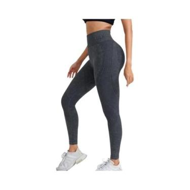 Imagem de Leggings De Yoga Femininas De Cintura Alta Sem Costura, Efeito Levanta
