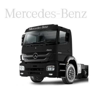 Imagem de Adesivo Testeira Mercedes Benz Quebra Sol Caminhão Cinza - Resitank