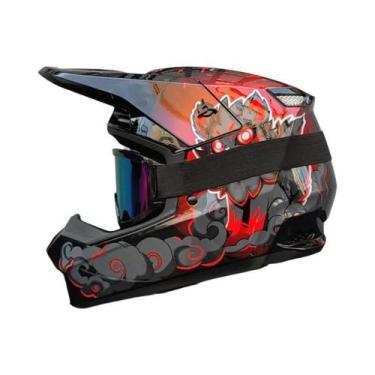 Imagem de Capacete De Motocicleta Off-Road Para Jovens Aprovado Pelo DOT Com Ócu