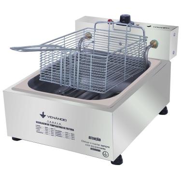 Imagem de Fritador Elétrico a Óleo SFE112220 Profissional 1 Cuba Gastronorm 1-2 5L Inox 220V Venâncio