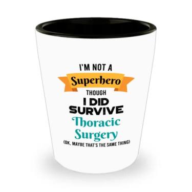 Imagem de Copo de tiro para sobrevivente de cirurgia torácica - Presentes para sobreviventes de cirurgia torácica - Copo de tiro de cerâmica engraçado