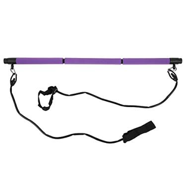 Imagem de Barras de tração de ioga, barra de pilates alta confiabilidade instalação fácil fácil de transportar para casa para exercícios para a família(Roxa)