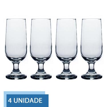 Imagem de 4 Copos Taça Chopp Vidro 300ml Cerveja Hannover Casa Linda