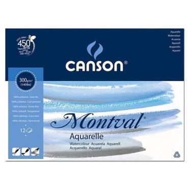 Imagem de Bloco de Papel Canson Montval Aquarelle Cold Pressed 300g A4 12 Folhas