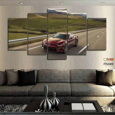 Imagem de Quadros Decorativos Carro Camaro Ss 63x130mt em Tecido