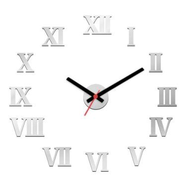 Imagem de Relógio Grande Números Romanos Elegante Espelhado Prata - Intempo Desi