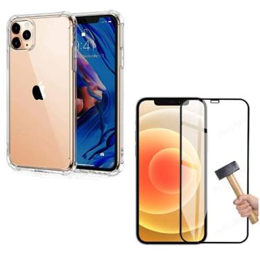 Imagem de Kit Capinha Antiqueda + Película Vidro 3D Compatível iPhone 12 Pro Max 6.7"
