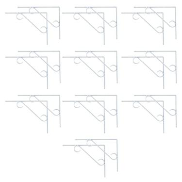 Imagem de Kit 20 Cantoneira Branca Suporte Prateleira em S 25x40cm