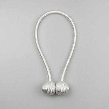 Imagem de pacote pérolas magnéticas pérolas cortina acessórios cinta de gravata acessórios haste ganchos para decoração de casa, branco