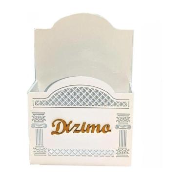 Imagem de Porta Envelope Para Igreja Dízimos E Oferta Branco Mdf