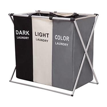 Imagem de Homesen Armazenamento de roupa suja Tecido Oxford Roupa Suja Cesto de Armazenamento Cesto de Lavanderia Cesto de Lavanderia Classificador de Roupas Sujas Caixote de Lavagem Dobrável Portátil Dobrável