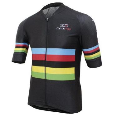 Imagem de Camisa De Ciclismo Masculina Márcio May Pro Campeão Mundial Preta - Ma