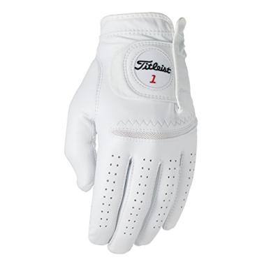Imagem de Luva masculina de golfe Titleist Perma macia, Branco, Large