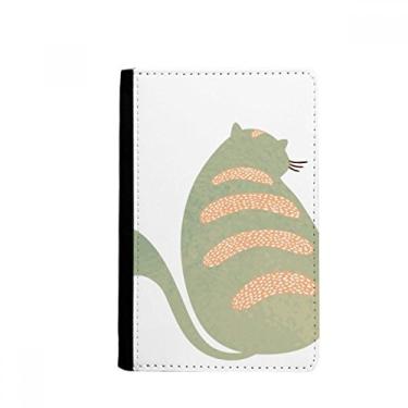 Imagem de Porta-passaporte verde ciano fit gato animal aquarela notecase burse carteira capa cartão bolsa, Multicolor