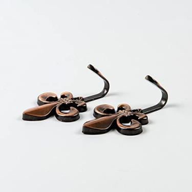 Imagem de Simples chapeamento de liga de zinco foguete cortina gancho gancho de parede gancho de parede acessórios de cortina, bronze, 4 peças